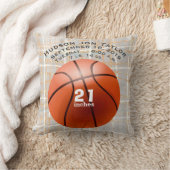 抽象芸術グレーバスケットボールボーイズ誕生記録 クッション (ブランケット)