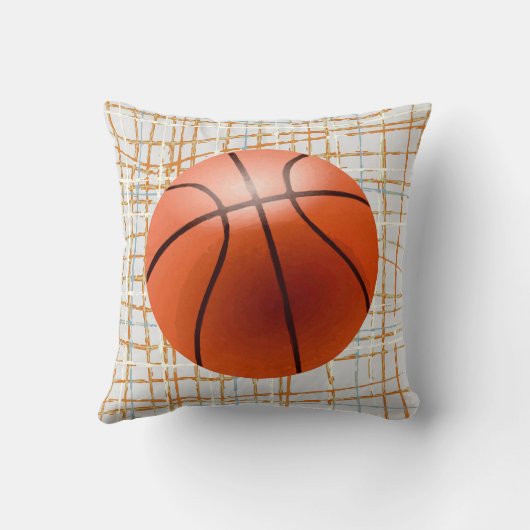 抽象芸術グレーバスケットボールボーイズ誕生記録 クッション (裏面)