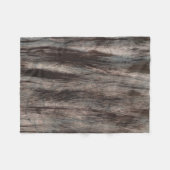 抽象芸術グレーブラウンアート フリースブランケット (正面(横))