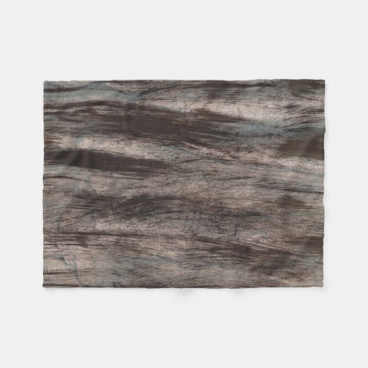 抽象芸術グレーブラウンアート フリースブランケット (正面(横))