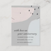 抽象芸術グレーブルー記念ネックレスイヤリング プレイスカード (正面)