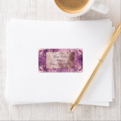 抽象芸術グレームピンクと金ゴールド質効果 ラベル (インサイチュ)