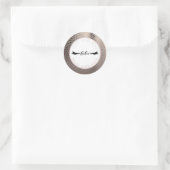 抽象芸術グレームピンクのローズ金ゴールドグレームメイクアップまばたき ラウンドシール (バッグ)