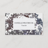 抽象芸術グレー、ブラウン、ホワイトパターン 名刺 (正面)