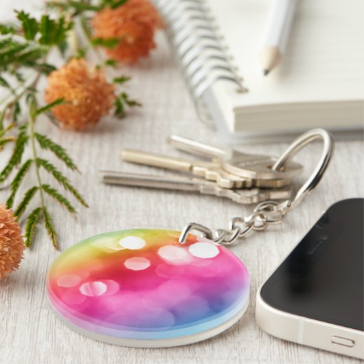 抽象芸術グローアクリルキーチェーン キーホルダー (正面右)