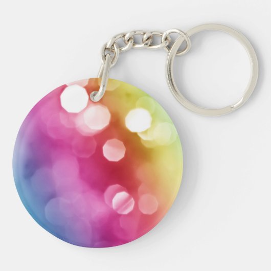 抽象芸術グローアクリルキーチェーン キーホルダー (裏面)