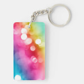 抽象芸術グローアクリルキーチェーン キーホルダー (裏面)