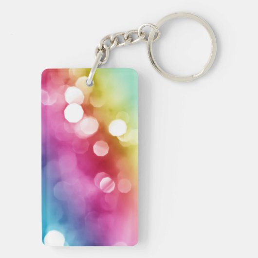 抽象芸術グローアクリルキーチェーン キーホルダー (裏面)
