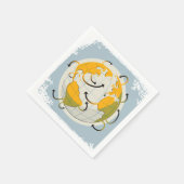 抽象芸術グローブ紙ナプキンス スタンダードカクテルナプキン (角)