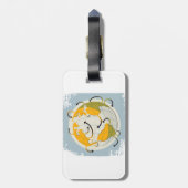 抽象芸術グローブ荷物タグ ラゲッジタグ (裏面縦)