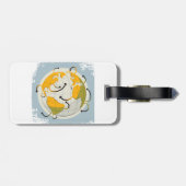 抽象芸術グローブ荷物タグ ラゲッジタグ (裏面横)