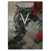 抽象芸術グ芸術的ラムフェイク金ゴールドキラティブルモノグラム クリップボード (正面)