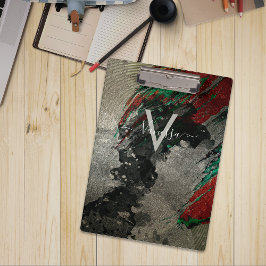 抽象芸術グ芸術的ラムフェイク金ゴールドキラティブルモノグラム クリップボード