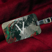 抽象芸術グ芸術的ラムフェイク金ゴールドキラティブルモノグラム ラゲッジタグ