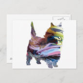 抽象芸術ケイムテリアシルエット ポストカード (正面/裏面)