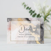 抽象芸術ゲスト詳細ブラック金ゴールドバラピンク エンクロージャーカード (スタンド正面)