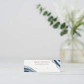 抽象芸術ゲートネイビー金ゴールドスタッドイヤリングディスプレイ スキニー名刺 (スタンド正面)