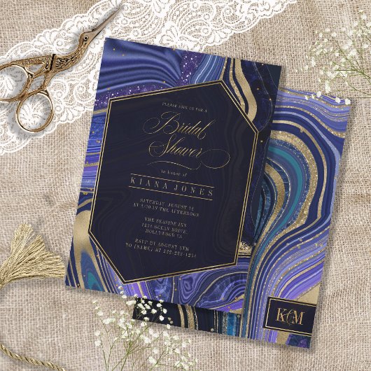 抽象芸術ゲートブライダルシャワーミッドナイトID827