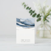 抽象芸術ゲートブルー金ゴールドネックレスバンドディスプレイ 名刺 (スタンド正面)