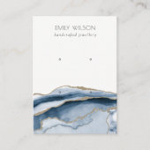 抽象芸術ゲート海軍金ゴールド2スタッドイヤリングディスプレイ 名刺 (正面)