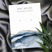 抽象芸術ゲート海軍金ゴールド2スタッドイヤリングディスプレイ