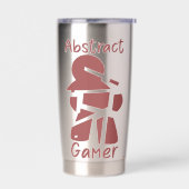 抽象芸術ゲーマーおもしろいブロークンメープルゲーマーテーマ 保温保冷タンブラー (左面)