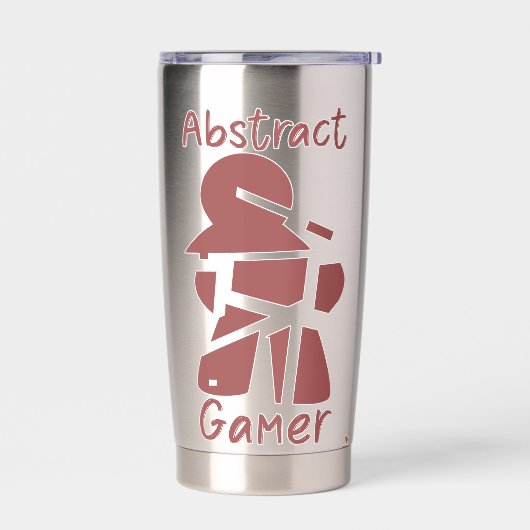 抽象芸術ゲーマーおもしろいブロークンメープルゲーマーテーマ 保温保冷タンブラー (左面)