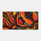 抽象芸術ゲーマーおもしろい数々のカラーのデスクモダンマット デスクマット (正面)