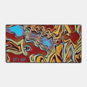 抽象芸術ゲーマーモダンユニークカラフル引用文 デスクマット (正面)