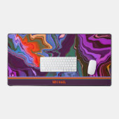 抽象芸術ゲーマーモダン男らしデザイン名 デスクマット (キーボード&マウス)