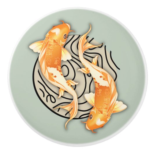 抽象芸術コイラウンドセラミックノブ セラミックノブ (正面)