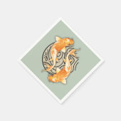 抽象芸術コイ紙ナプキンス スタンダードカクテルナプキン (角)