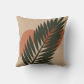 抽象芸術ココナッツツリーリーフボタニカルボホ クッション (裏面)