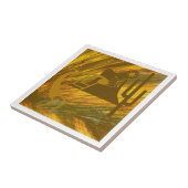 抽象芸術ココペリ、メサ、サボテン、サン タイル (側面)