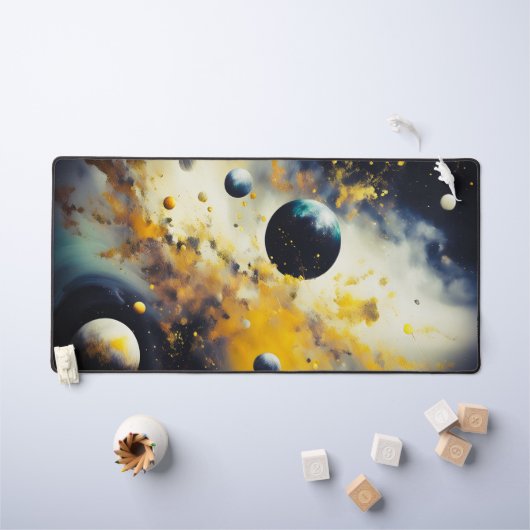 抽象芸術コスモス：ダンスの惑星 デスクマット (キッズテーブル)