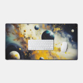抽象芸術コスモス：ダンスの惑星 デスクマット (キーボード&マウス)