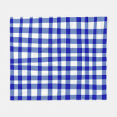 抽象芸術コタゲコアピクニック用格子柄(青) フリースブランケット (正面(横))