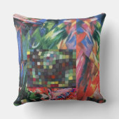抽象芸術コラージュを持つ大きな装飾用クッション クッション (裏面)