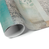 抽象芸術コラージュ混合メディア抽象芸術 ラッピングペーパー (ロールコーナー)