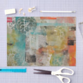 抽象芸術コラージュ混合メディア抽象芸術 薄葉紙 (クラフト)