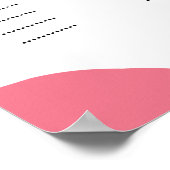 抽象芸術コラージュ結婚熱帯座席表 ポスター (角)