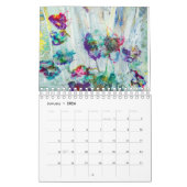 抽象芸術コレクションカレンダー流動的な美術絵画 カレンダー (1月 2026)