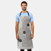 抽象芸術コンテンポラリーの中世紀のポスター エプロン (着用した状態)