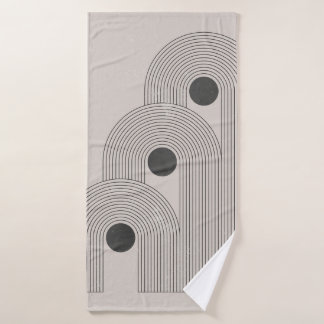 抽象芸術コンテンポラリーの中世紀のポスター バスタオル