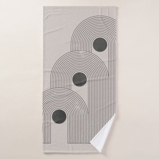 抽象芸術コンテンポラリーの中世紀のポスター バスタオル (バスタオル)