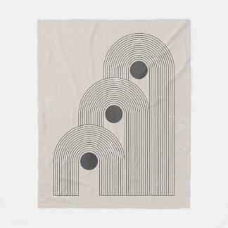 抽象芸術コンテンポラリーの中世紀のポスター フリースブランケット