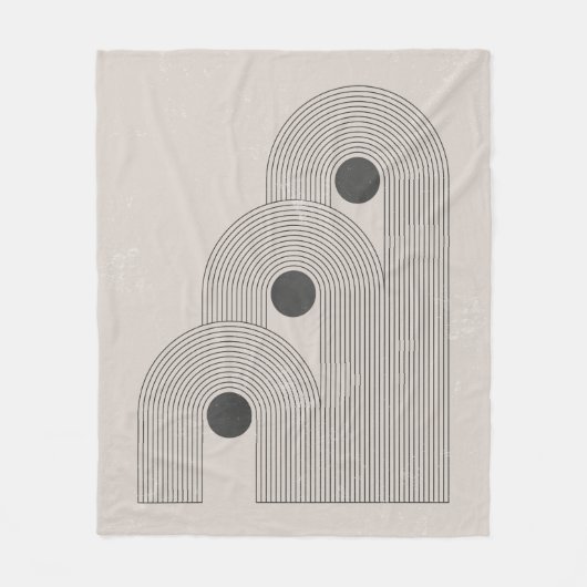 抽象芸術コンテンポラリーの中世紀のポスター フリースブランケット (正面)