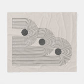 抽象芸術コンテンポラリーの中世紀のポスター フリースブランケット (正面(横))