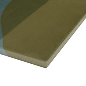 抽象芸術コンテンポラリーアートのティール（緑がかった色）パーソナライズされた カッティングボード (角)