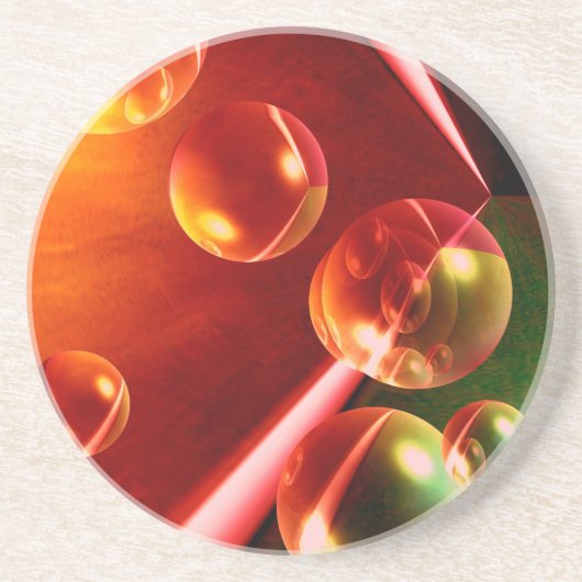 抽象芸術コンテンポラリーアートワーク（セルダー・ヒズリ） コースター (正面)